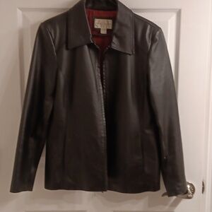 Genuine black leather jacket